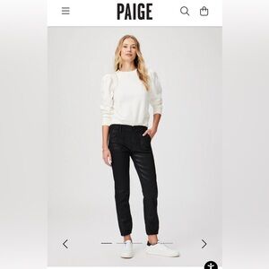EUC Paige - Mayslie Jogger in Black Fog Lux Coated. Size 31.